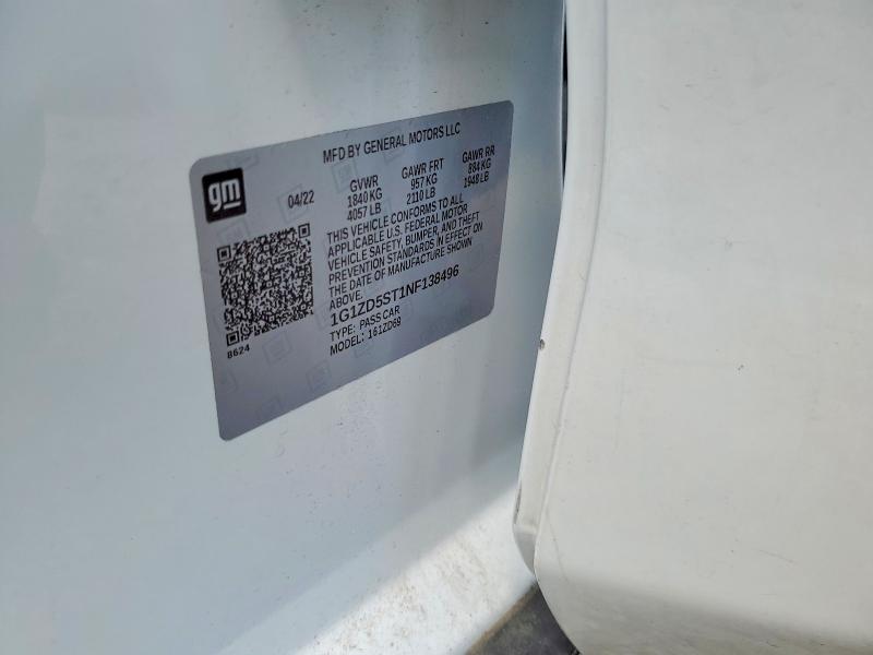 Aukcja sprzedaży 2022 Chevrolet Malibu, vin: 1G1ZD5ST1NF138496, numer aukcji: 60033376