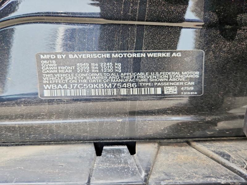 Продажа на аукционе авто 2019 Bmw 440xi, vin: WBA4J7C59KBM75486, номер лота: 60501126