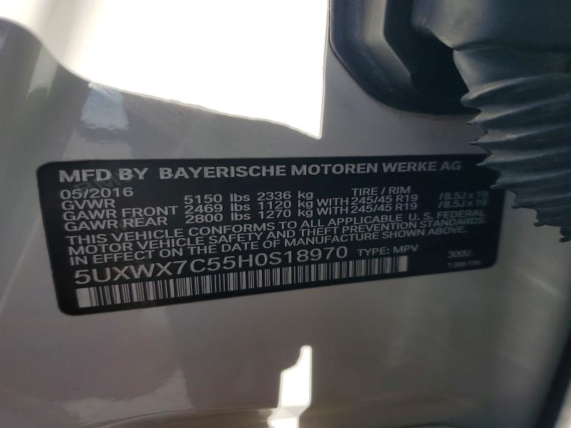 Aukcja sprzedaży 2017 Bmw X3, vin: 5UXWX7C55H0S18970, numer aukcji: 62627596