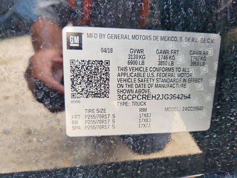 Продаж на аукціоні авто 2018 Chevrolet Silverado, vin: 3GCPCREH2JG364264, номер лоту: 61933956