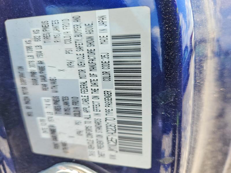 2010 Mazda Mx-5 Miata მანქანა იყიდება აუქციონზე, vin: JM1NC2EF1A0208170, აუქციონის ნომერი: 60170736