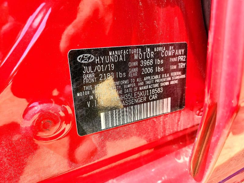 Aukcja sprzedaży 2019 Hyundai Elantra Gt, vin: KMHH35LE5KU118583, numer aukcji: 60252976