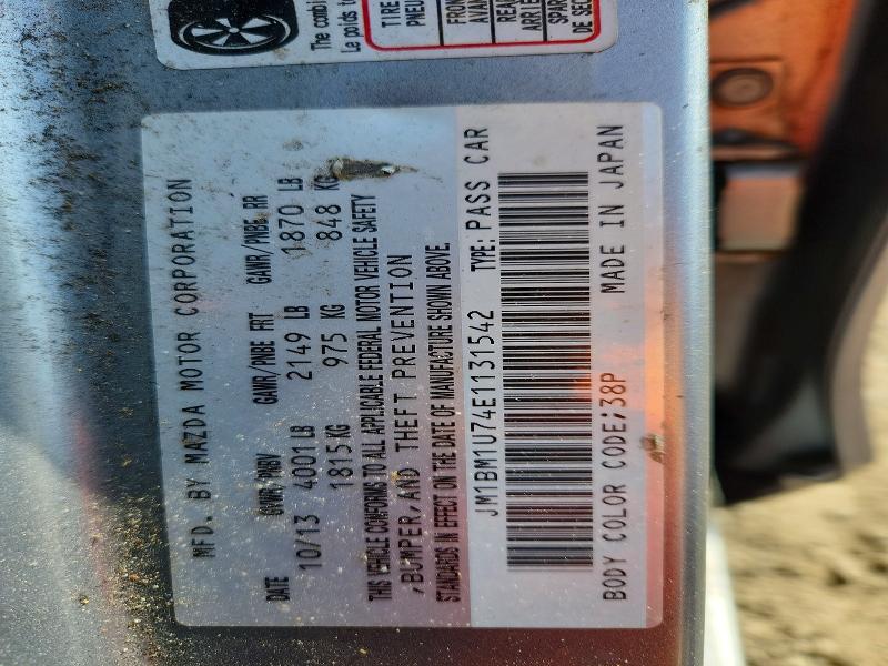 2014 Mazda 3 მანქანა იყიდება აუქციონზე, vin: JM1BM1U74E1131542, აუქციონის ნომერი: 60651636
