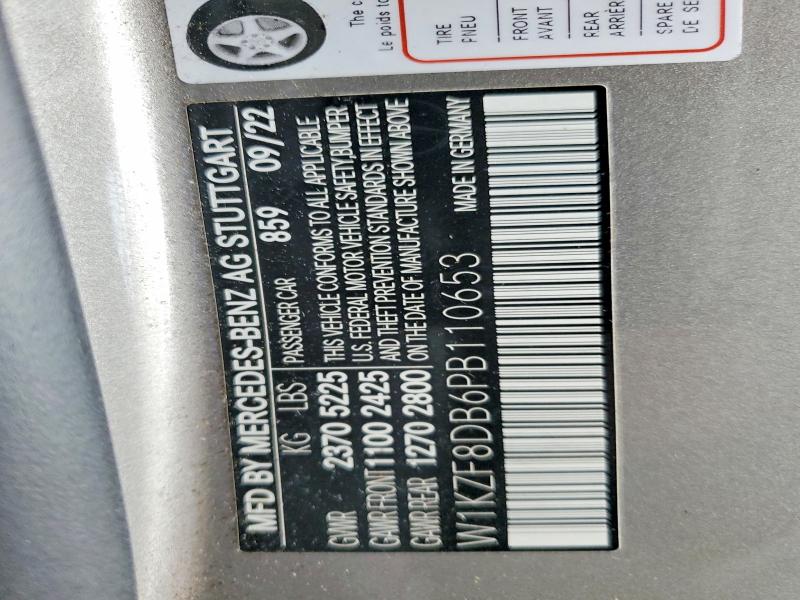 Продаж на аукціоні авто 2023 Mercedes-benz E, vin: W1KZF8DB6PB110653, номер лоту: 59791726