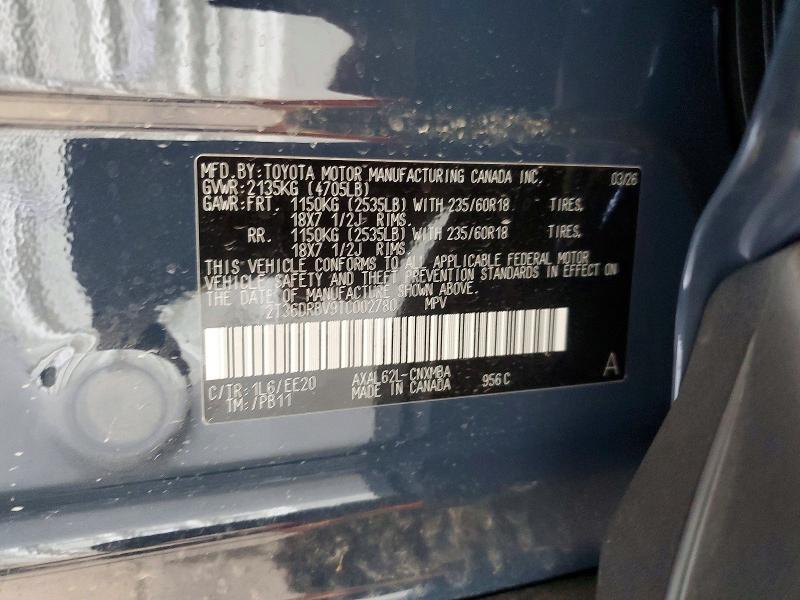 Aukcja sprzedaży 2026 Toyota Rav4, vin: 2T36DRBV9TC002780, numer aukcji: 60929746