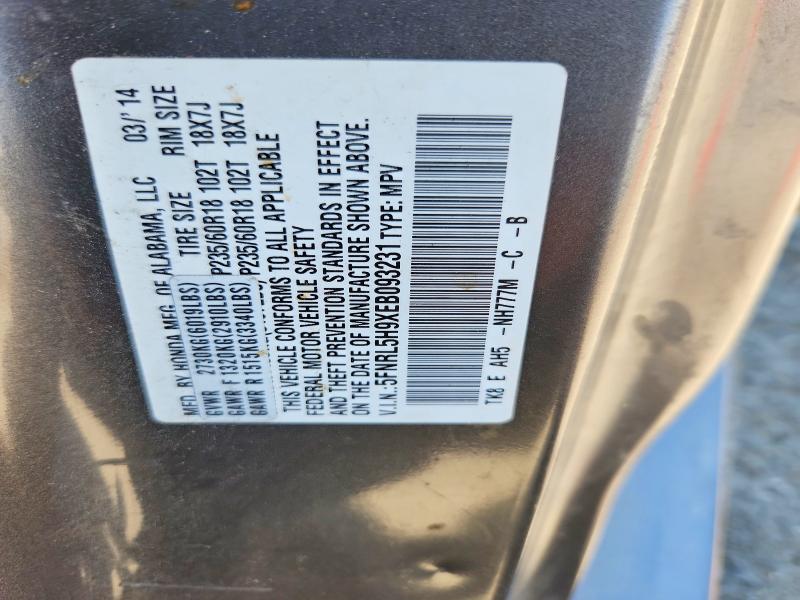 Aukcja sprzedaży 2014 Honda Odyssey, vin: 5FNRL5H9XEB093231, numer aukcji: 60473636