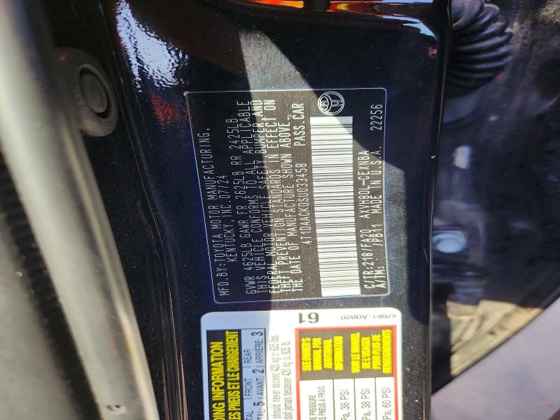 Aukcja sprzedaży 2025 Toyota Camry, vin: 4T1DAACK0SU033458, numer aukcji: 60959886