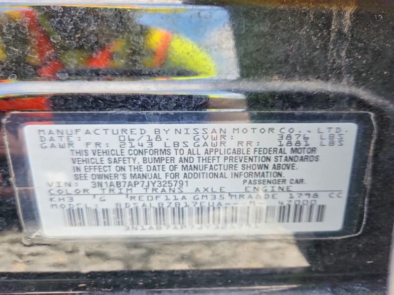 Продажа на аукционе авто 2018 Nissan Sentra, vin: 3N1AB7AP7JY325791, номер лота: 61016416