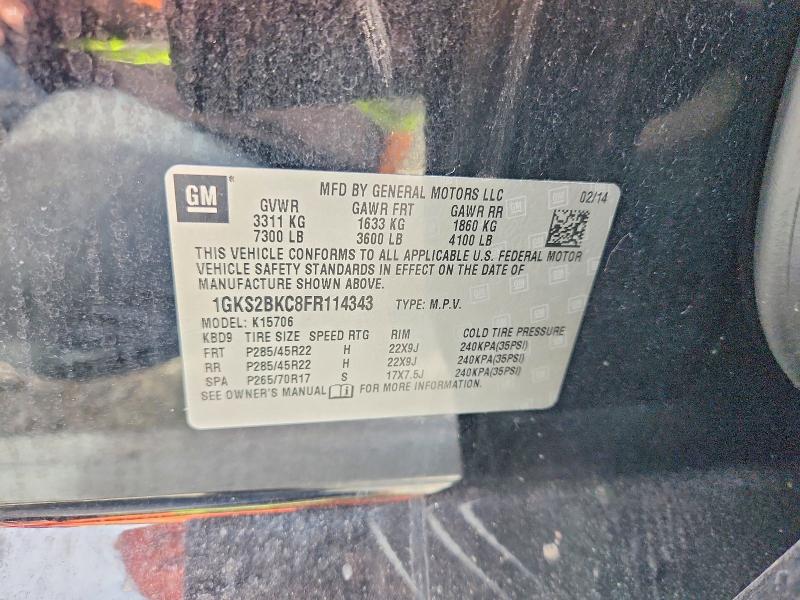 Продажа на аукционе авто 2015 Gmc Yukon, vin: 1GKS2BKC8FR114343, номер лота: 59632366