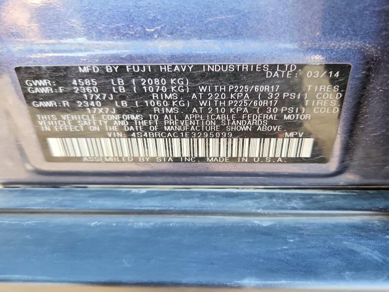 Продажа на аукционе авто 2014 Subaru Outback, vin: 4S4BRCAC1E3295099, номер лота: 61154746