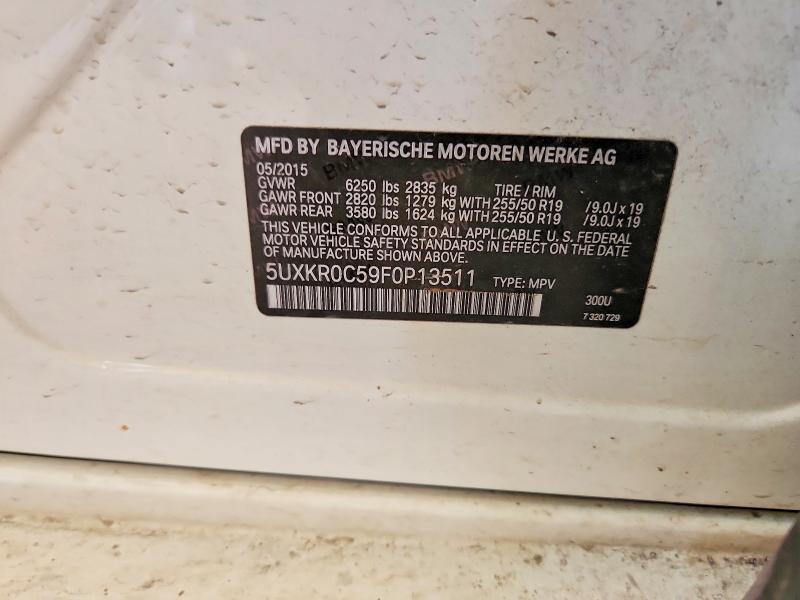 Продаж на аукціоні авто 2015 Bmw X5, vin: 5UXKR0C59F0P13511, номер лоту: 61898626