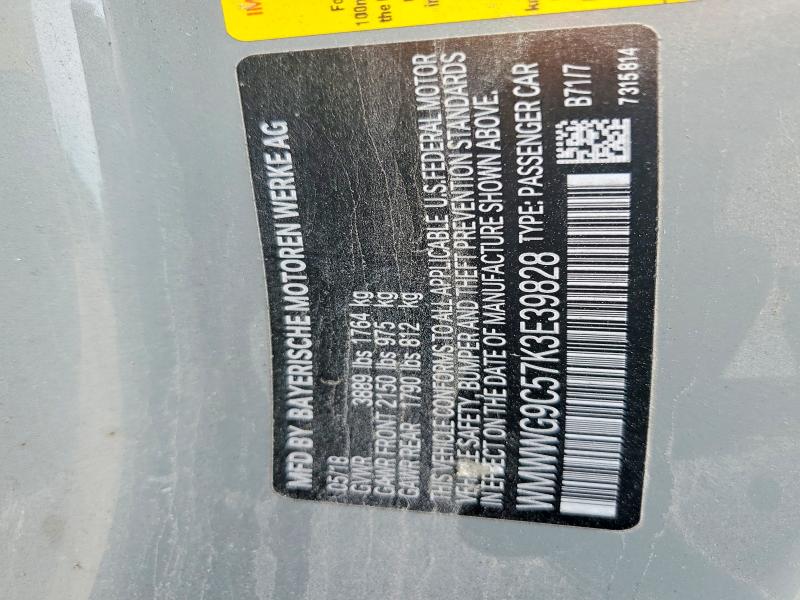 Продажа на аукционе авто 2019 Mini Cooper, vin: WMWWG9C57K3E39828, номер лота: 62570206
