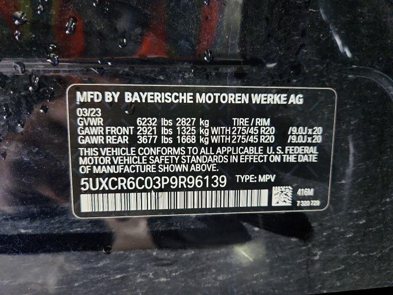 Продаж на аукціоні авто 2023 Bmw X5, vin: 5UXCR6C03P9R96139, номер лоту: 61611596