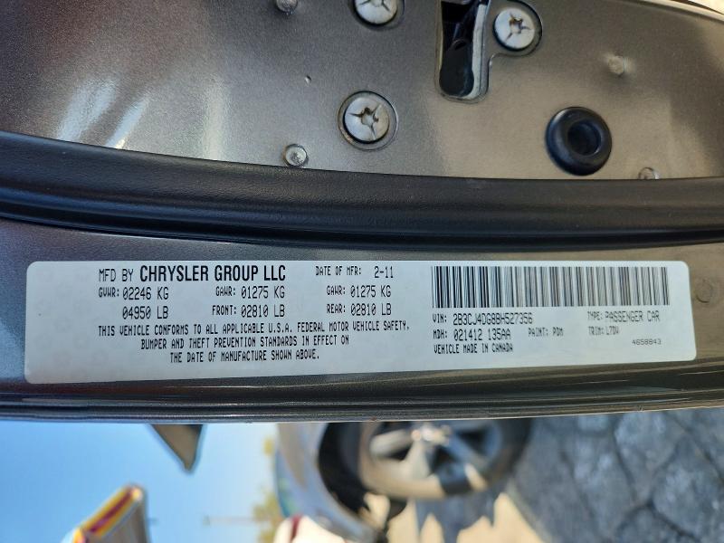 2011 Dodge Challenger მანქანა იყიდება აუქციონზე, vin: 2B3CJ4DG8BH527356, აუქციონის ნომერი: 63253986