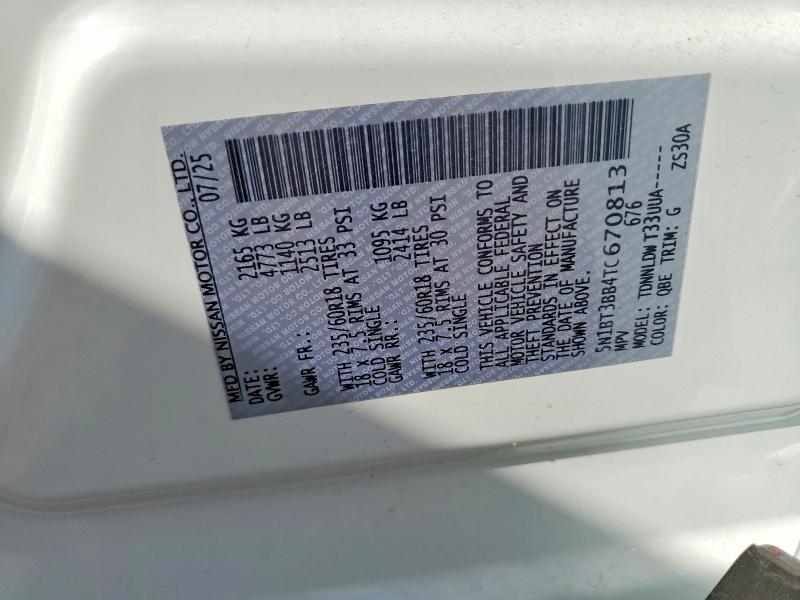 59777126 :رقم المزاد ، 5N1BT3BB4TC670813 vin ، 2026 Nissan Rogue مزاد بيع