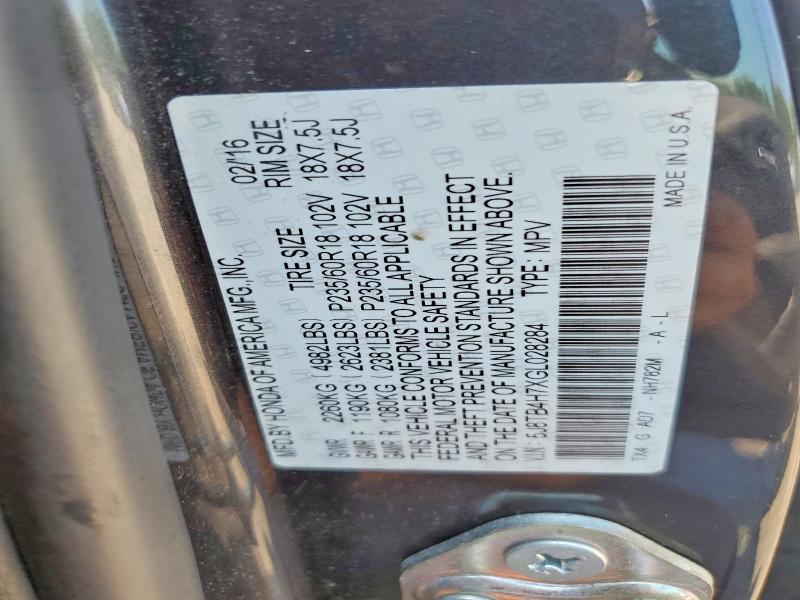 Auction sale of the 2016 Acura Rdx, vin: 5J8TB4H7XGL028284, lot number: 59842576