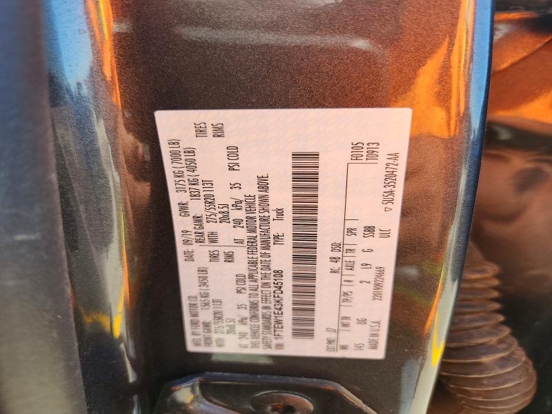 61731136 :رقم المزاد ، 1FTEW1E43KFD45108 vin ، 2019 Ford F150 مزاد بيع