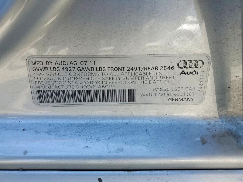 Продаж на аукціоні авто 2012 Audi A4, vin: WAUFFAFL9CN004164, номер лоту: 61955696