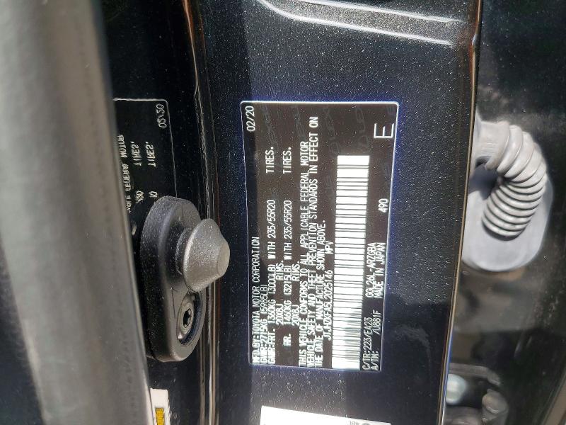 61379126 :رقم المزاد ، JTJHZKFA5L2025146 vin ، 2020 Lexus Rx مزاد بيع