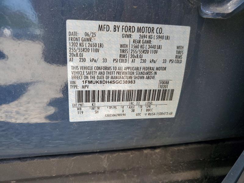 Продаж на аукціоні авто 2025 Ford Explorer, vin: 1FMUK8DH4SGC38983, номер лоту: 59333946