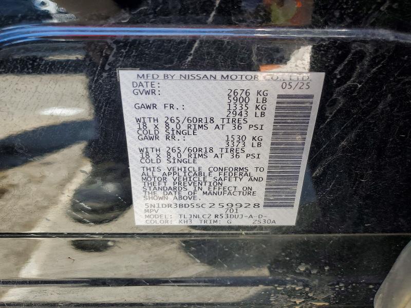 Продаж на аукціоні авто 2025 Nissan Pathfinder, vin: 5N1DR3BD5SC259928, номер лоту: 60751506