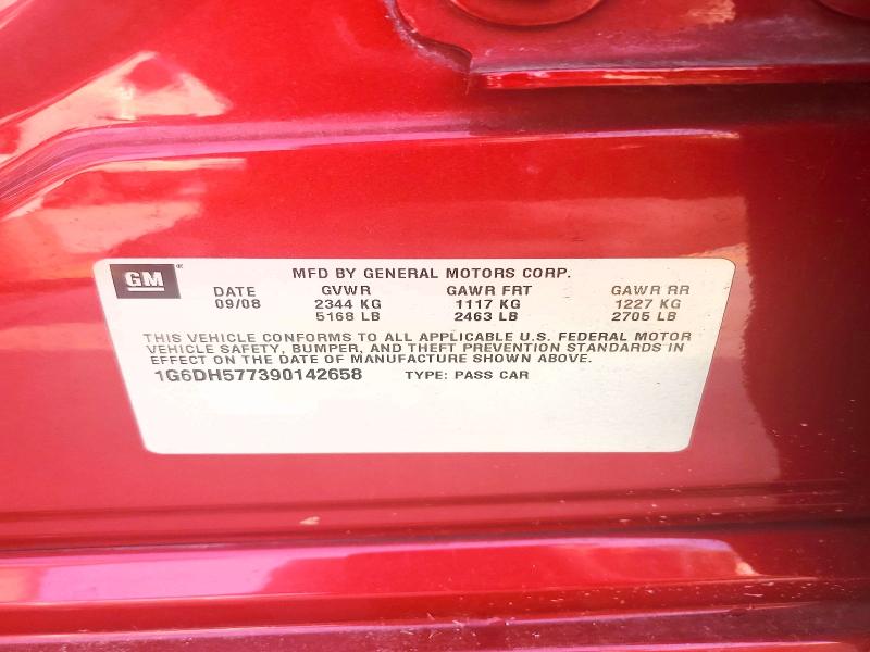 55815346 :رقم المزاد ، 1G6DH577390142658 vin ، 2009 Cadillac Cts مزاد بيع