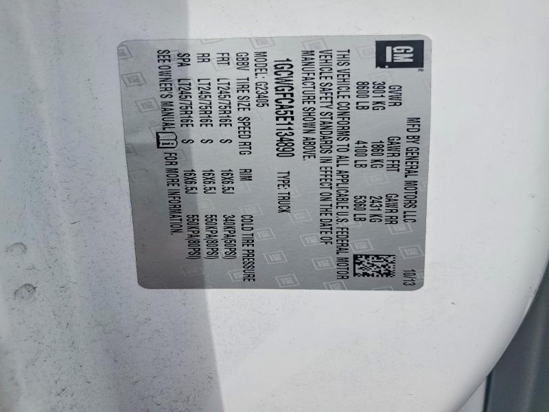 Aukcja sprzedaży 2014 Chevrolet Express G2500, vin: 1GCWGFCA5E1134890, numer aukcji: 61596906