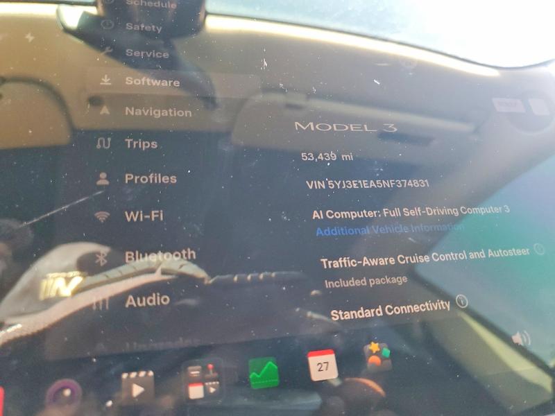 Продаж на аукціоні авто 2022 Tesla Model 3, vin: 5YJ3E1EA5NF374831, номер лоту: 61505236