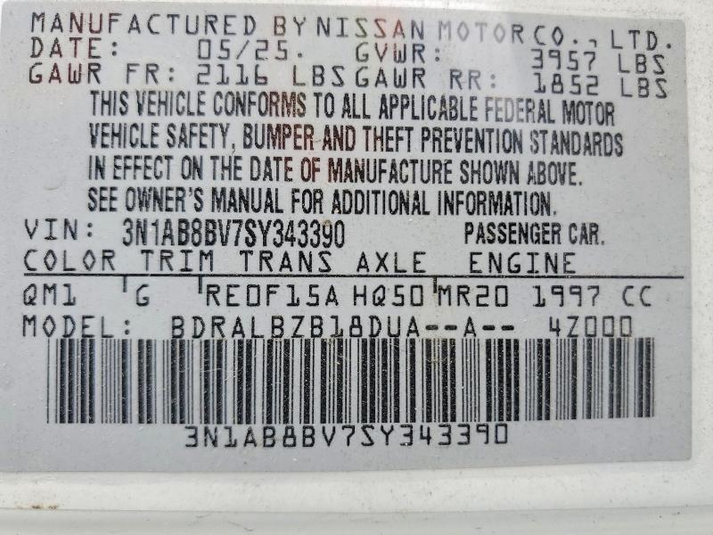 Aukcja sprzedaży 2025 Nissan Sentra, vin: 3N1AB8BV7SY343390, numer aukcji: 61910576