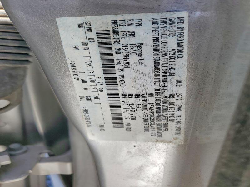 2012 Ford Focus მანქანა იყიდება აუქციონზე, vin: 1FAHP3K29CL417172, აუქციონის ნომერი: 59863356