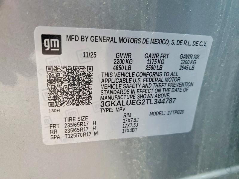 62747666 :رقم المزاد ، 3GKALUEG2TL344787 vin ، 2026 Gmc Terrain مزاد بيع