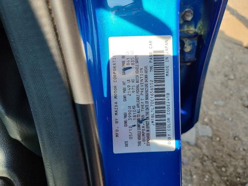 Aukcja sprzedaży 2012 Mazda 3, vin: JM1BL1L70C1656552, numer aukcji: 61467936