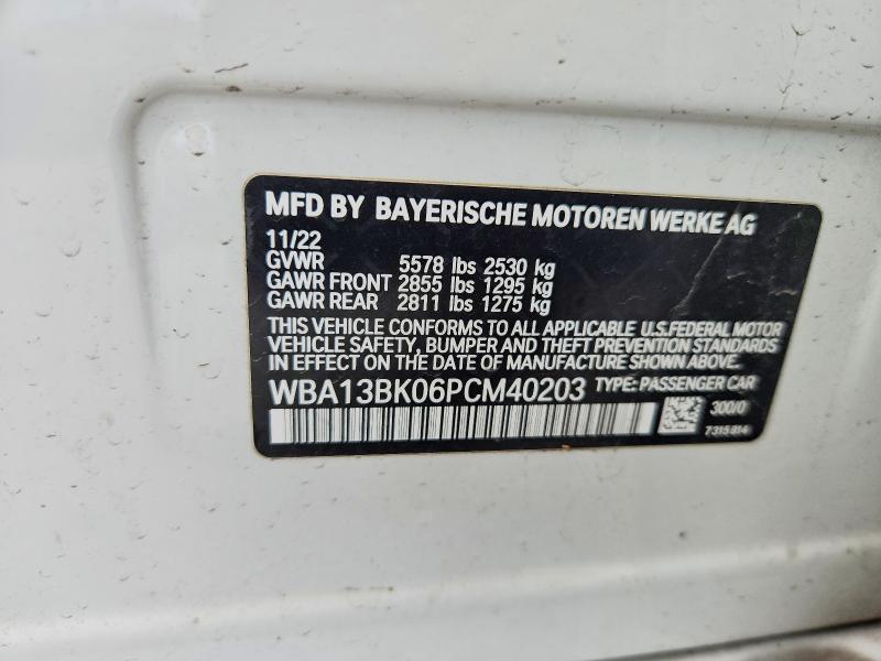 Продаж на аукціоні авто 2023 Bmw M550xi, vin: WBA13BK06PCM40203, номер лоту: 61801886