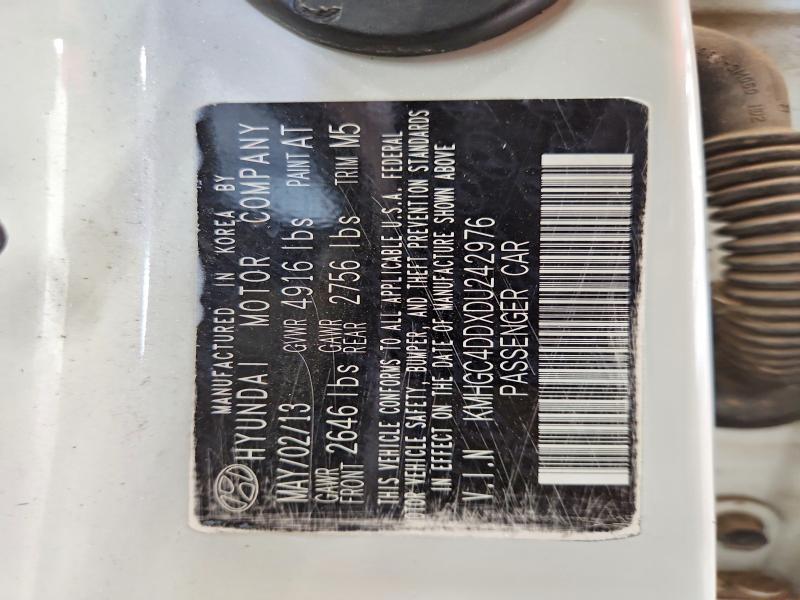 2013 Hyundai Genesis მანქანა იყიდება აუქციონზე, vin: KMHGC4DDXDU242976, აუქციონის ნომერი: 61897856