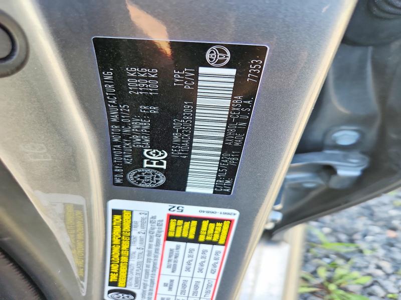 62563726 :رقم المزاد ، 4T1DAACK3SU583091 vin ، 2025 Toyota Camry مزاد بيع