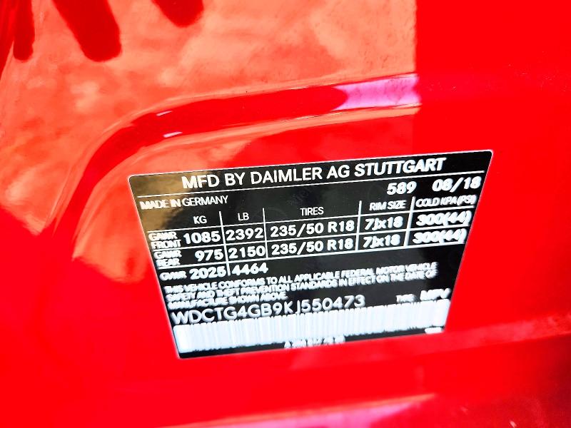 Aukcja sprzedaży 2019 Mercedes-benz Gla, vin: WDCTG4GB9KJ550473, numer aukcji: 59271266