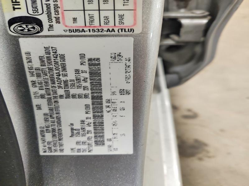 2016 Ford Fiesta მანქანა იყიდება აუქციონზე, vin: 3FADP4AJ0GM142437, აუქციონის ნომერი: 62775806