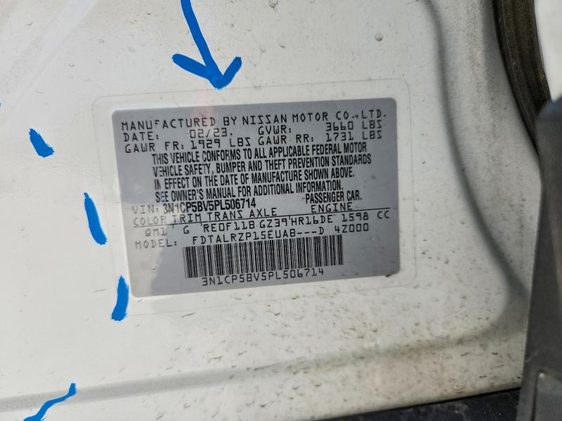Aukcja sprzedaży 2023 Nissan Kicks, vin: 3N1CP5BV5PL506714, numer aukcji: 63148796