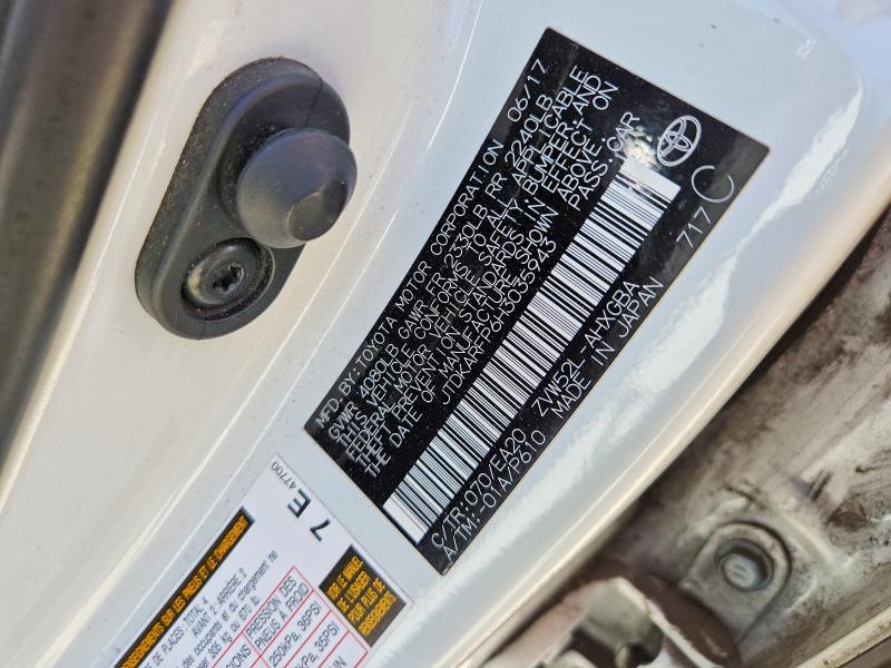 59651876 :رقم المزاد ، JTDKARFP6H3035943 vin ، 2017 Toyota Prius Prime مزاد بيع