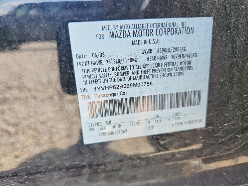 Продаж на аукціоні авто 2009 Mazda 6, vin: 1YVHP82B095M00758, номер лоту: 62687496