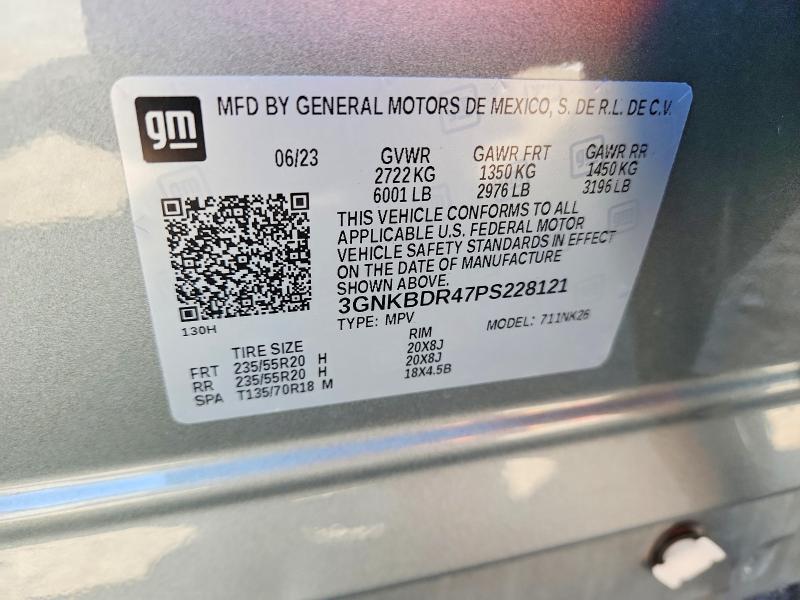 60884396 :رقم المزاد ، 3GNKBDR47PS228121 vin ، 2023 Chevrolet Blazer مزاد بيع