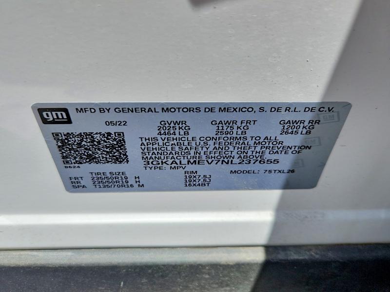 Aukcja sprzedaży 2022 Gmc Terrain, vin: 3GKALMEV7NL237655, numer aukcji: 60361246