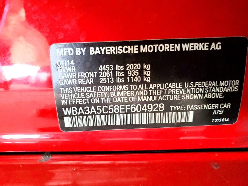 2014 Bmw 328 მანქანა იყიდება აუქციონზე, vin: WBA3A5C58EF604928, აუქციონის ნომერი: 61102536
