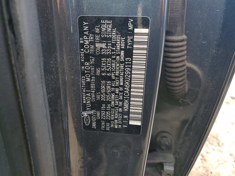 60172186 :رقم المزاد ، KM8K1CAA6KU299113 vin ، 2019 Hyundai Kona مزاد بيع