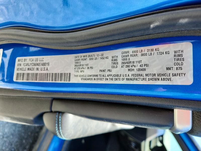 Aukcja sprzedaży 2022 Jeep Grand Cherokee, vin: 1C4RJYC66N8748019, numer aukcji: 85983305