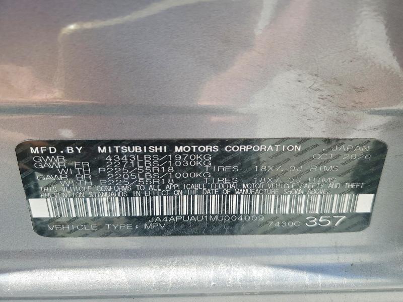 Продажа на аукционе авто 2021 Mitsubishi Outlander Sport, vin: JA4APUAU1MU004009, номер лота: 62266816