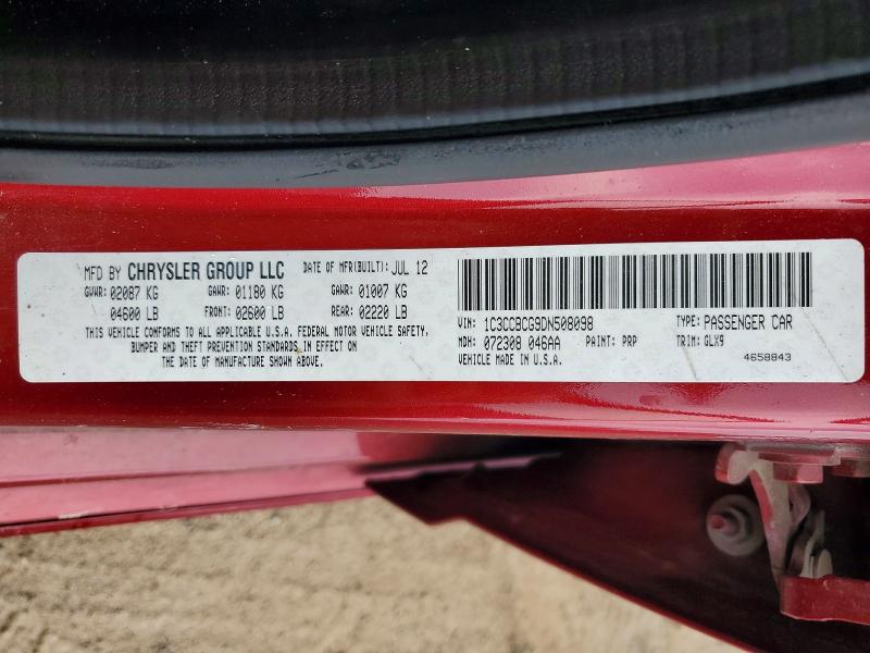 59688486 :رقم المزاد ، 1C3CCBCG9DN508098 vin ، 2013 Chrysler 200 مزاد بيع