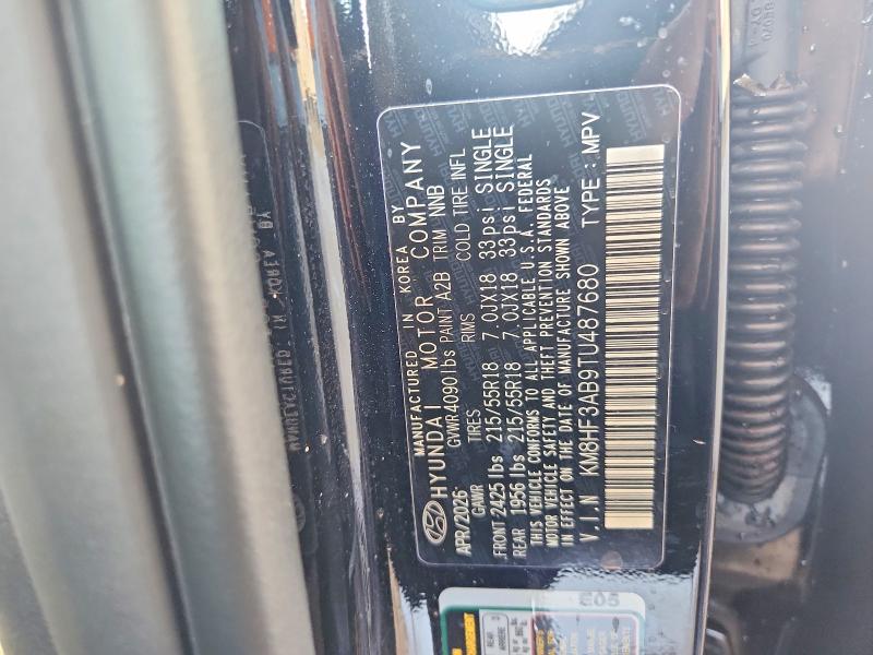2026 Hyundai Kona მანქანა იყიდება აუქციონზე, vin: KM8HF3AB9TU487680, აუქციონის ნომერი: 62008786