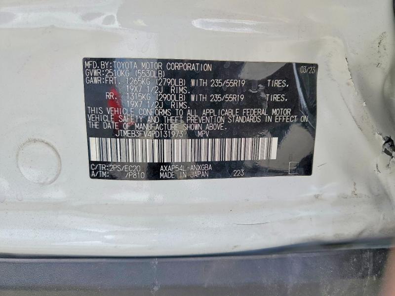 2023 Toyota Rav4 Prime მანქანა იყიდება აუქციონზე, vin: JTMEB3FV4PD131973, აუქციონის ნომერი: 61937416