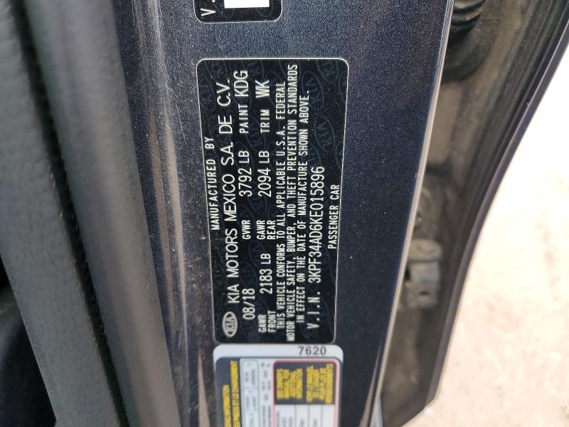 Продаж на аукціоні авто 2019 Kia Forte, vin: 3KPF34AD6KE015896, номер лоту: 61362726